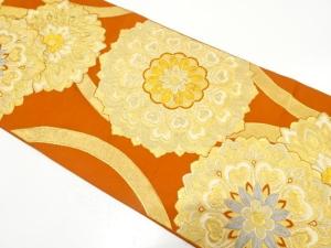 アンティーク　立涌に華紋織り出し袋帯（材料）